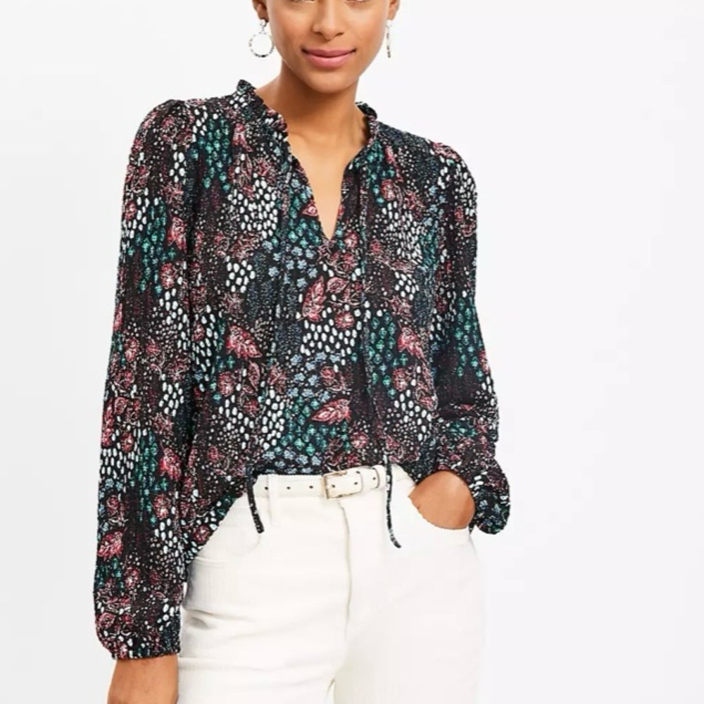 Loft Floral Print Top